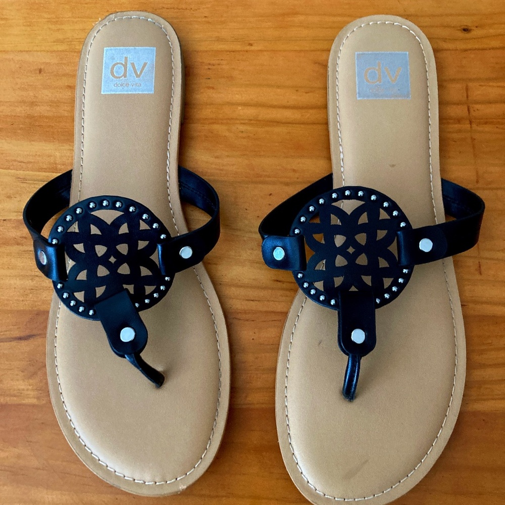 Dolce Vita Slide Sandals, Size 11, Black